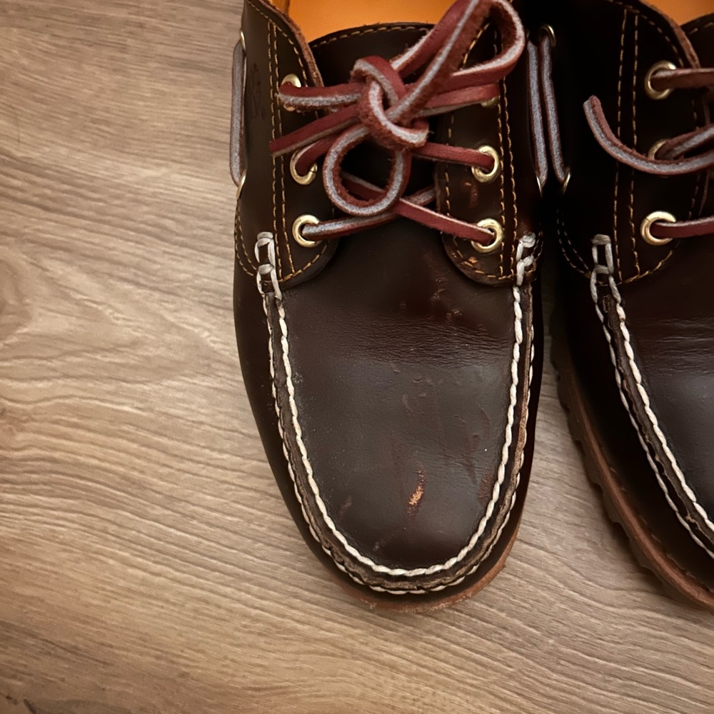 Timberland Women’s Dark Brown Leather Boat Shoes - Picture 2 of 4